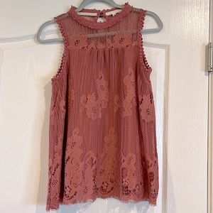 hint of mint Women’s Dusty Rose Tank Top, S